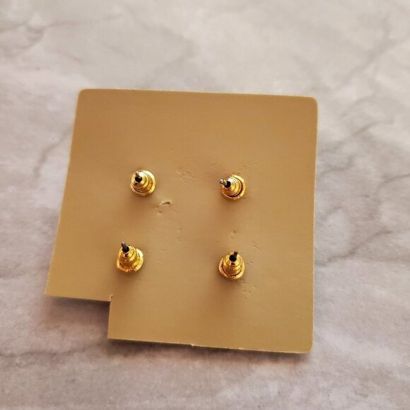 ✨ NEW J.Crew Limited Edition Rhinestones Crystal Pave Colorful Pearl Stud Post - Picture 3 of 4